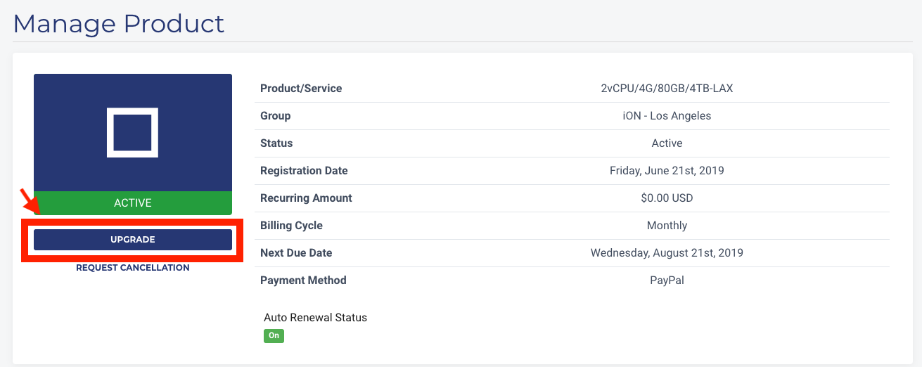 iON | Knowledge Base | Upgrade server