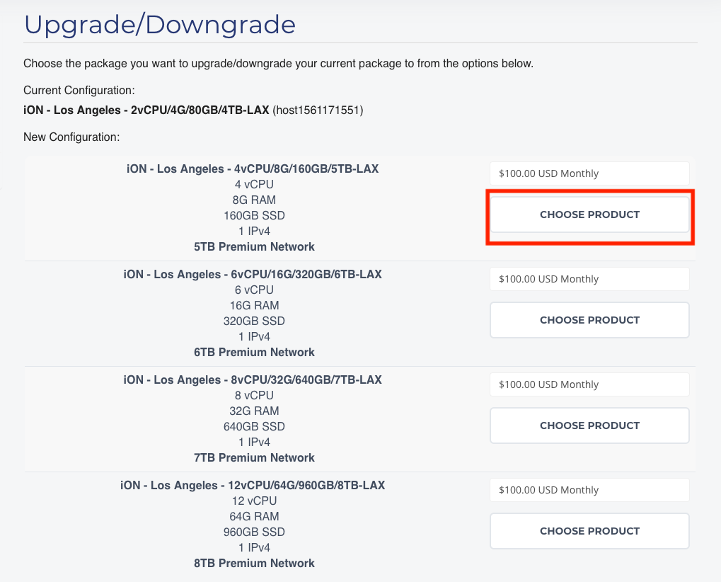 iON | Knowledge Base | Upgrade server